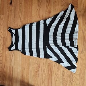 Ann Taylor Loft dress, petite Small, black/white stripe